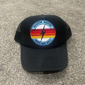Black Aviator Nation trucker hat